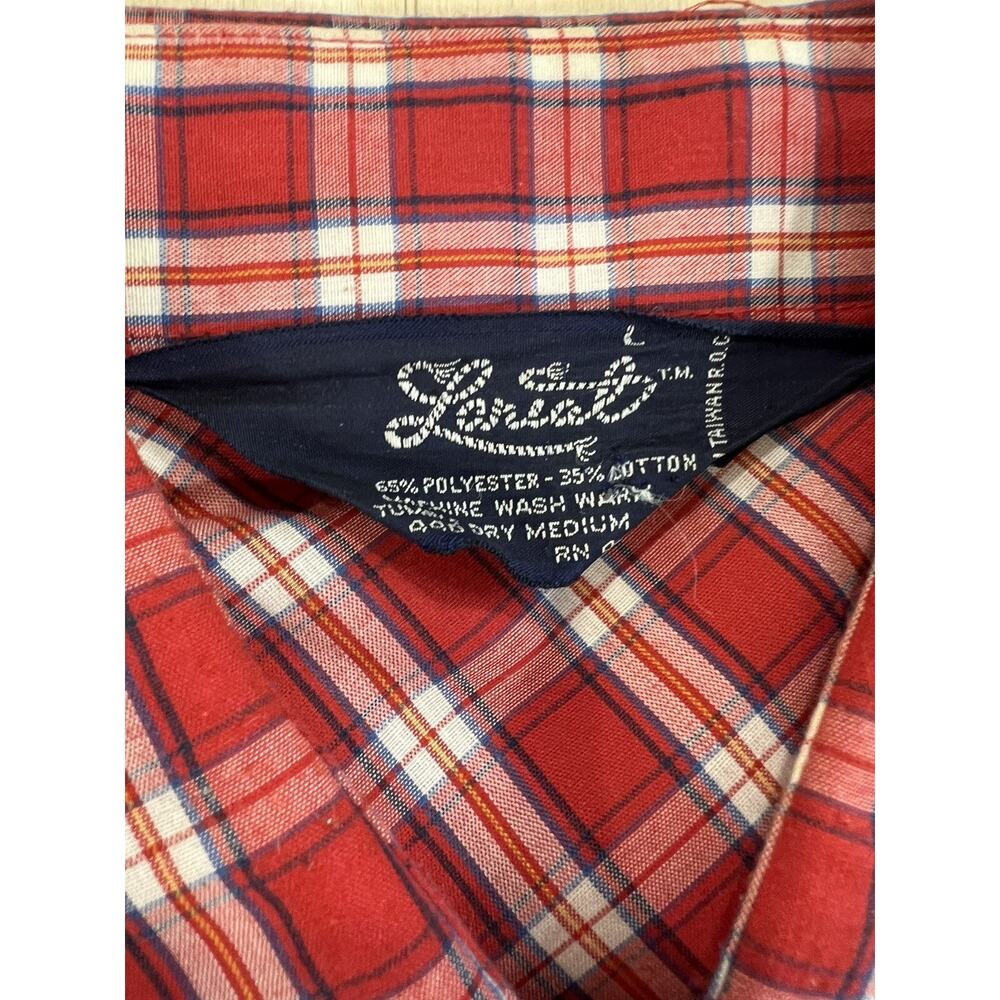 Lariat Western Pearl Snap Work Shirt Size Large Cowboy Rodeo Festival VTG - Picture 4 of 10